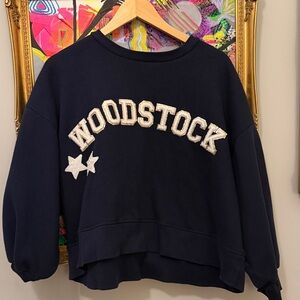 Judith March Navy Woodstock Sweater